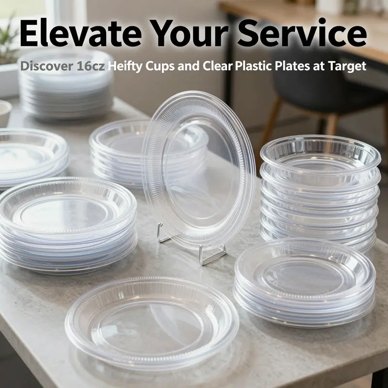 Hefty 16oz cups displayed to showcase clarity and durability.