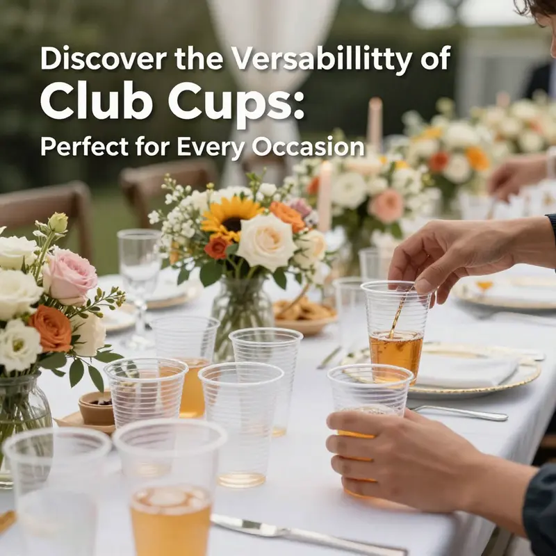 Showcasing the clarity and versatility of Club Cups in various beverage settings.
