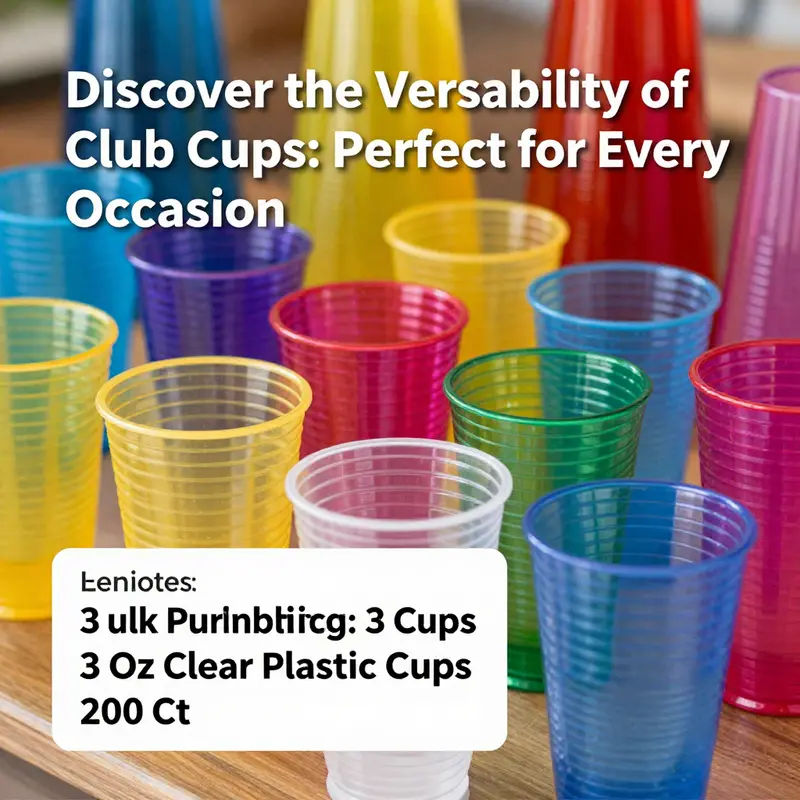 Showcasing the clarity and versatility of Club Cups in various beverage settings.