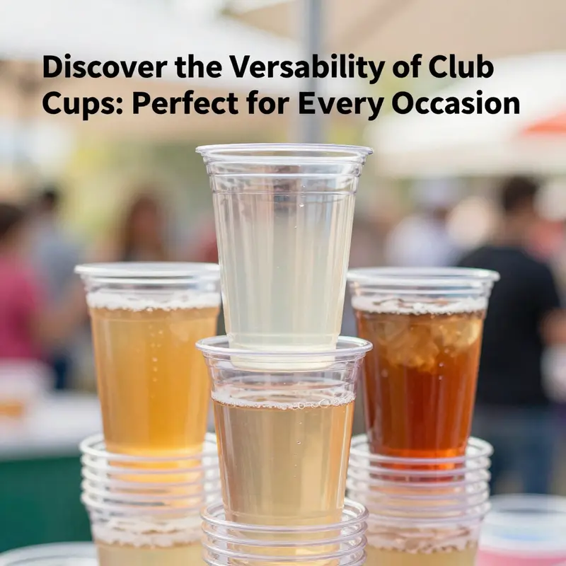 Showcasing the clarity and versatility of Club Cups in various beverage settings.