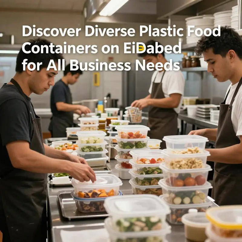 A variety of plastic food containers available on eBay, showcasing options for meal prep, storage, and serving.
