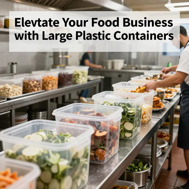Large plastic food containers enhance meal prep efficiency while keeping ingredients fresh.