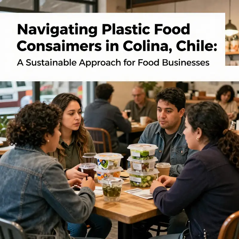 Eco-friendly plastic containers showcasing sustainable options for food packaging in Colina.