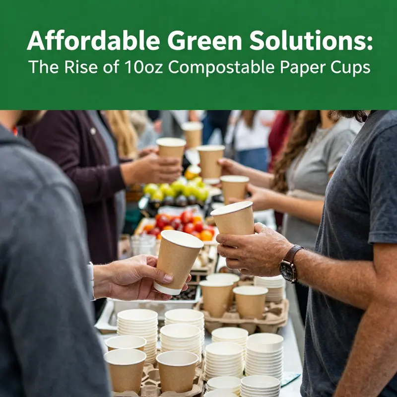 A comparison of bulk pricing for 10oz compostable paper cups.