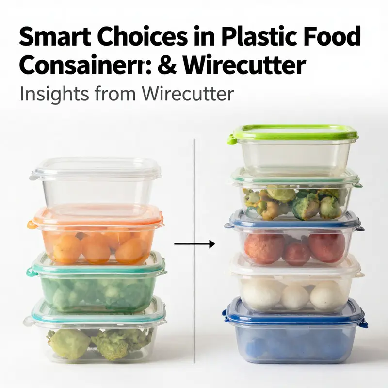 Diverse plastic food container options evaluated for functionality and design.
