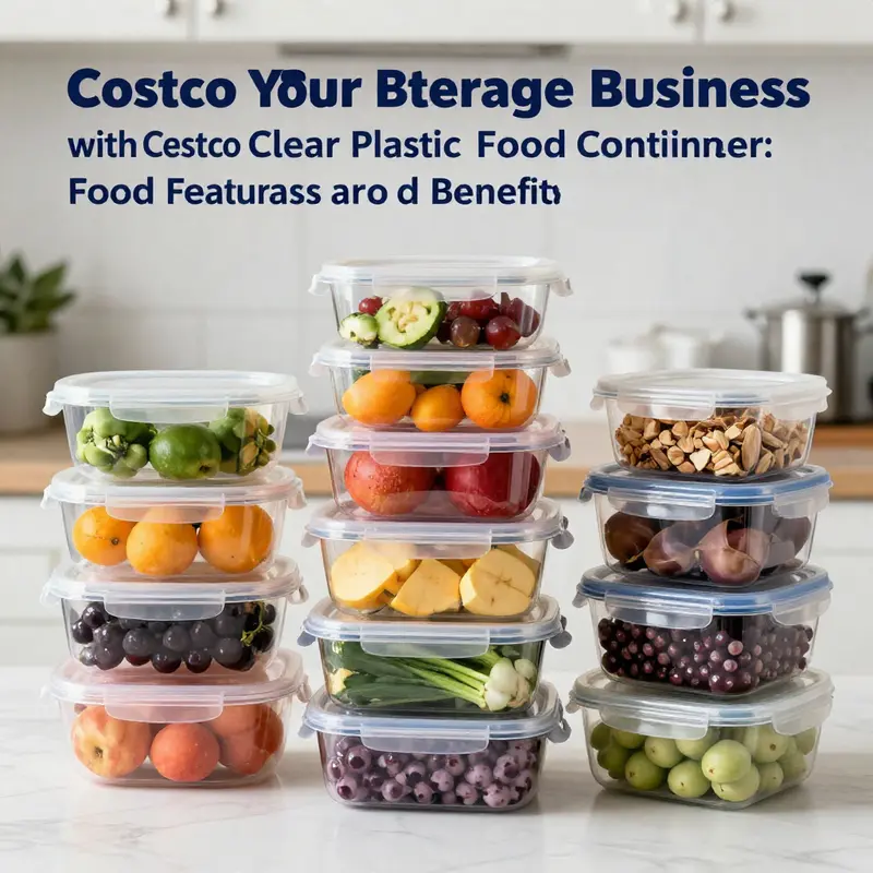 Costco’s range of clear plastic food storage containers enhances organization and efficiency in food preparation.
