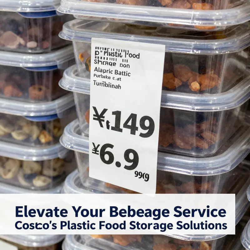 A variety of plastic food storage containers available at Costco, emphasizing their versatility and organization.