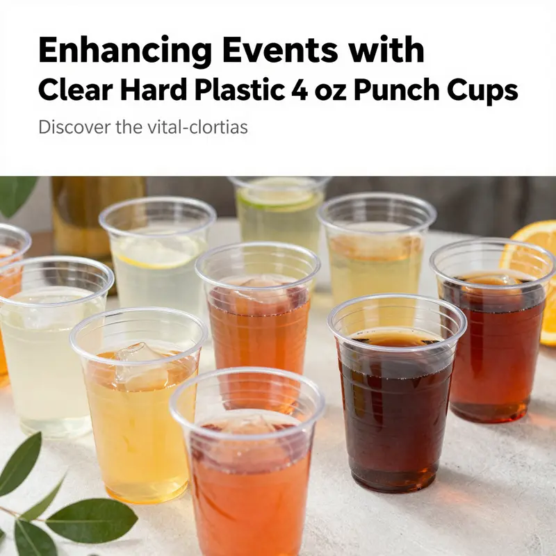 A collection of clear hard plastic 4 oz punch cups filled with drinks on a beautifully set table for an event.