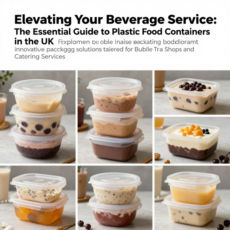 Collection of different plastic food containers representing their versatility in the food service industry.