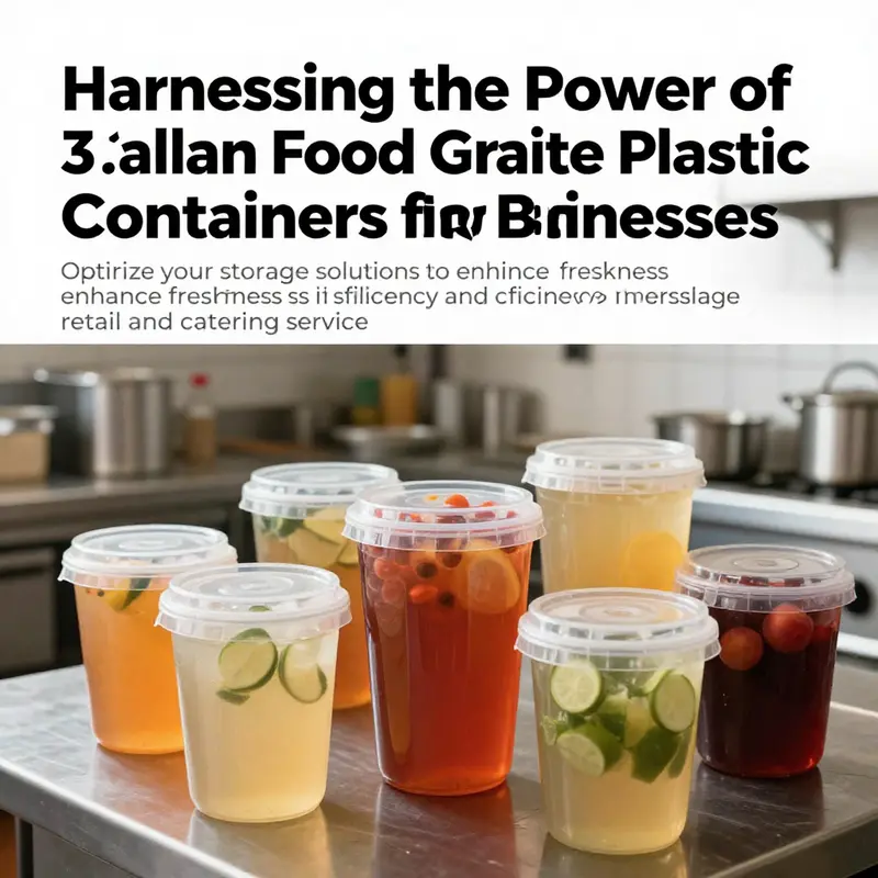 A colorful kitchen scene featuring various sizes and types of food grade plastic containers.