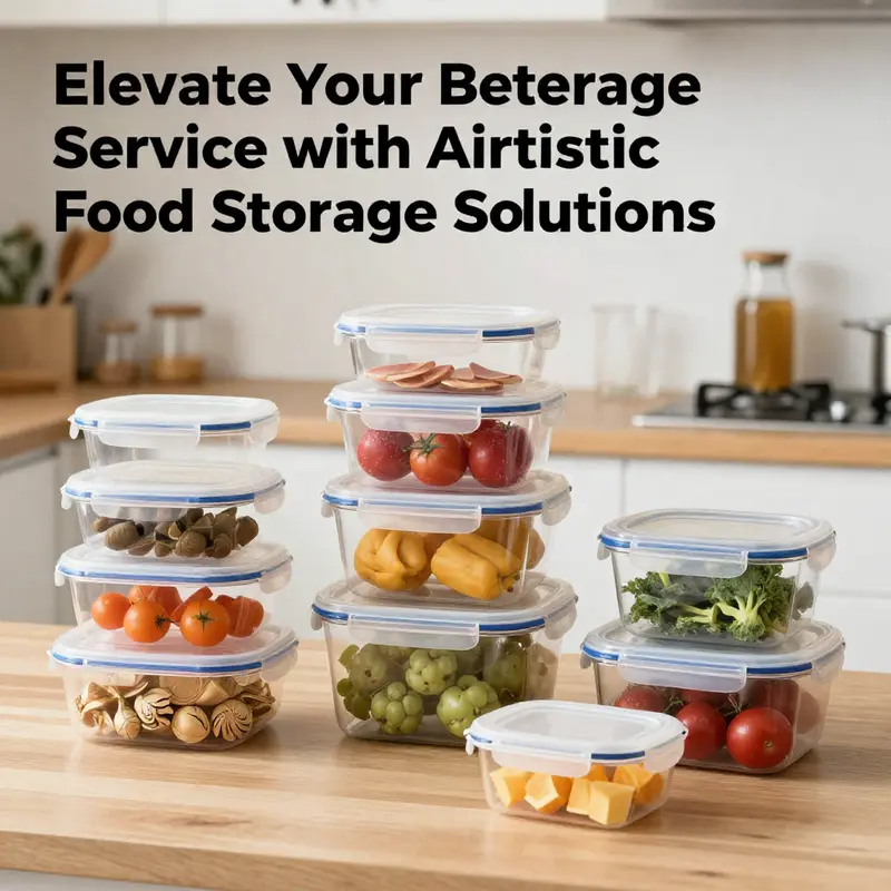 A kitchen filled with various airtight plastic food storage containers, highlighting their efficient organization for food service.