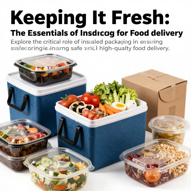 A colorful display of food items in insulated packaging, illustrating effective food safety during delivery.