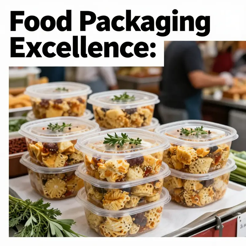 An attractive display of Placilla de Peñuelas served in chic plastic containers at a vibrant market.