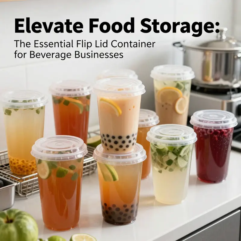 A neatly organized beverage station with tall plastic containers filled with ingredients, highlighting their use in preparation.
