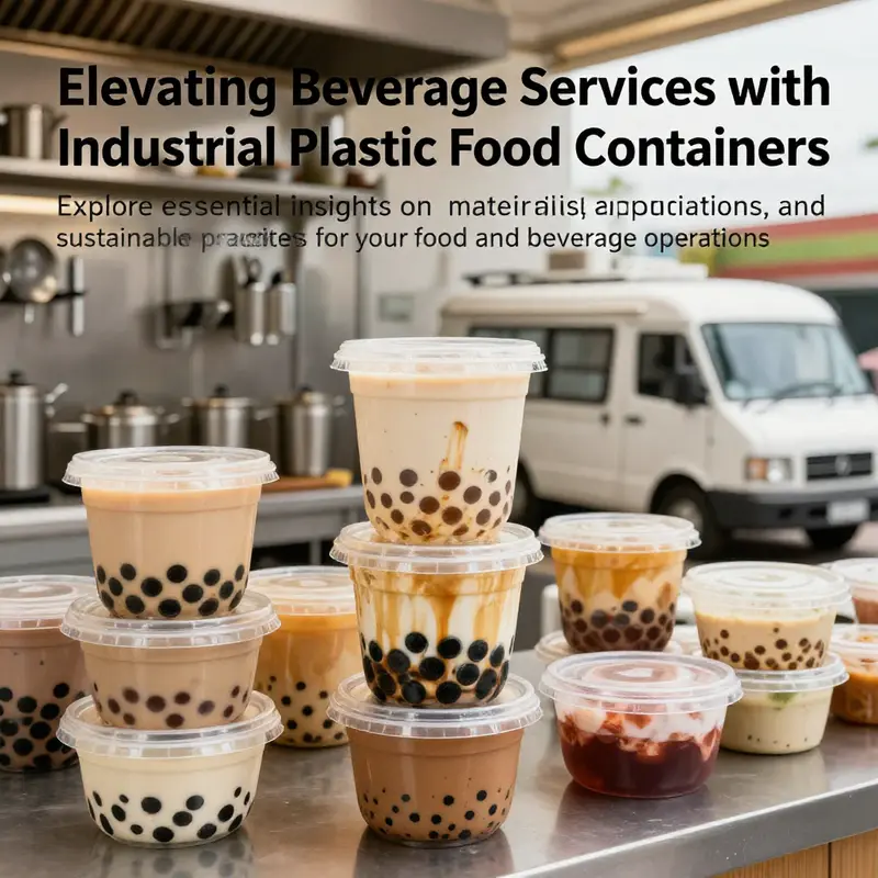 A visual representation of industrial plastic food containers in use across different food and beverage settings.