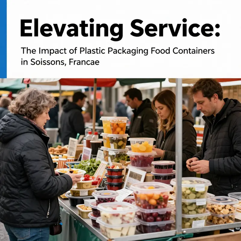 Plastic packaging trends observed in Soissons, highlighting diverse food service applications.