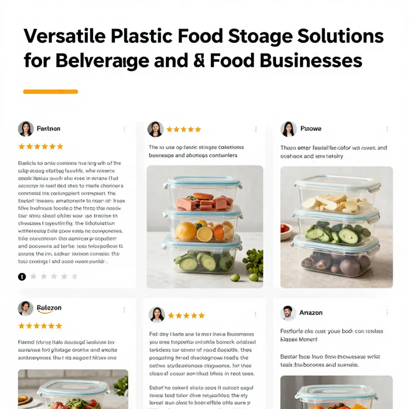 A glimpse into the versatile uses of Amazon’s plastic food storage containers in various food businesses.