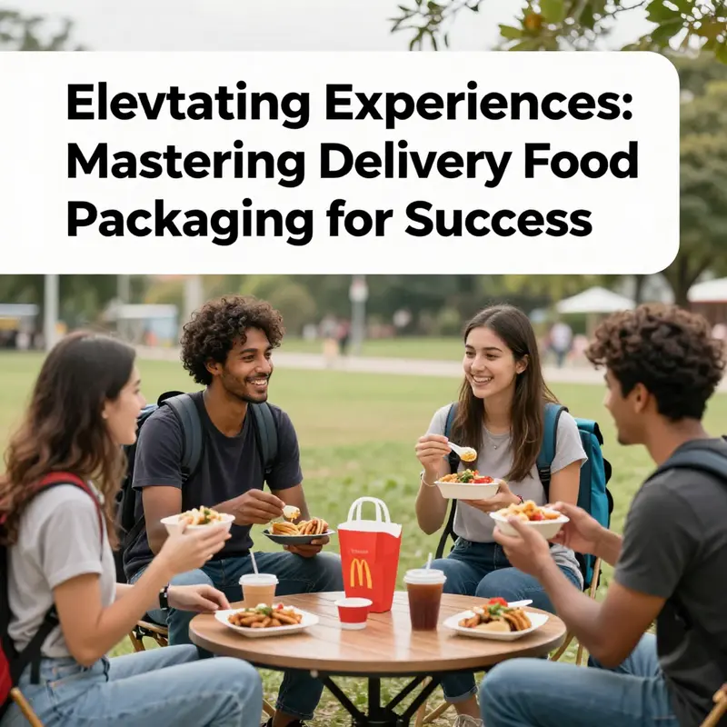 Diverse food packages designed for delivery service showcasing variety and sustainability.