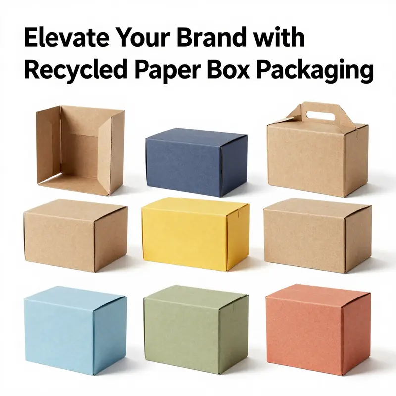 Diverse types of recycled paper boxes tailored for different e-commerce needs.