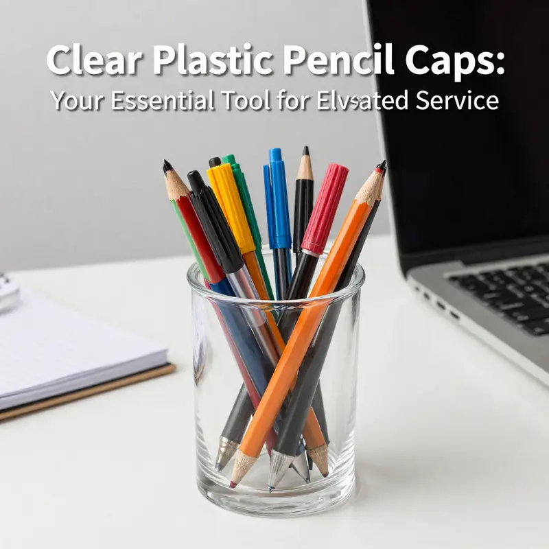 The clean design and functionality of clear plastic pencil cups enhance workspace organization.