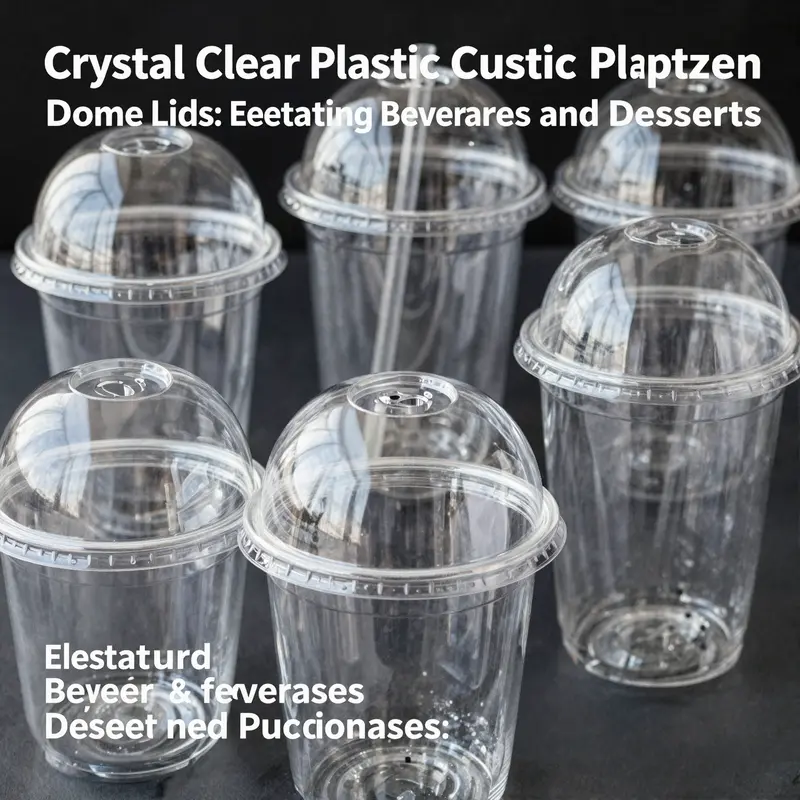 Different types of crystal clear plastic cups showcasing material options suitable for food and beverage service.