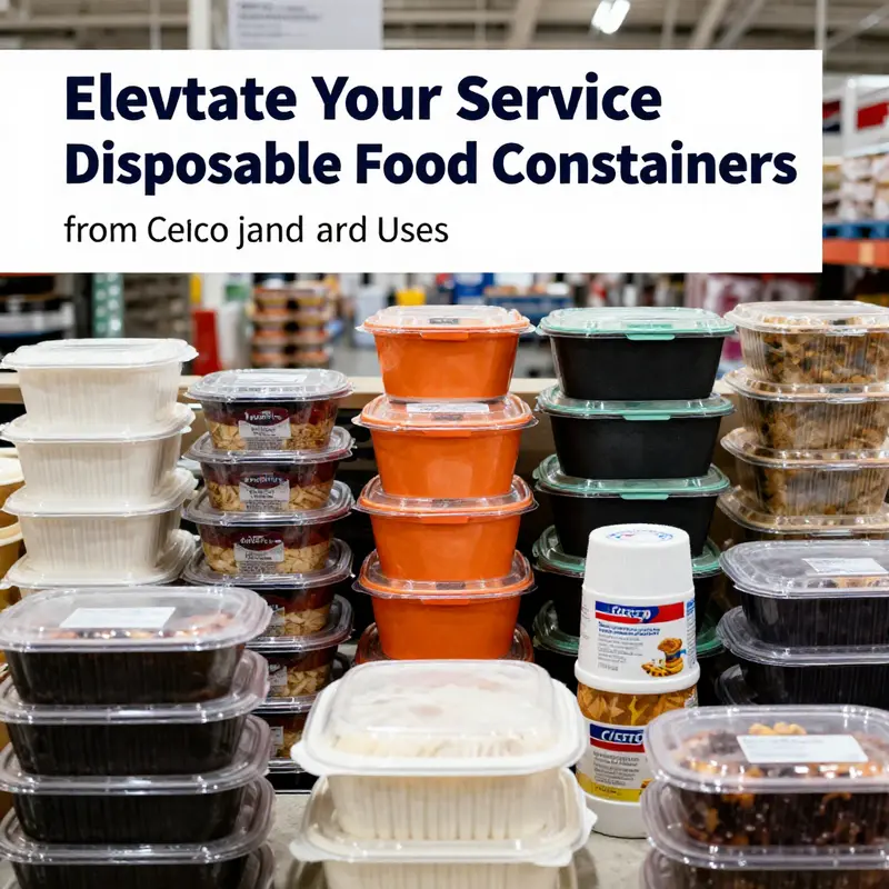 A variety of disposable food containers available at Costco Canada, suitable for multiple food service scenarios.