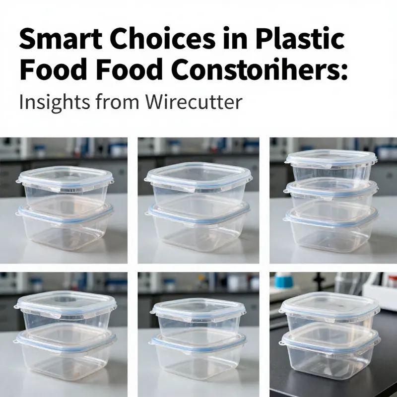 Diverse plastic food container options evaluated for functionality and design.