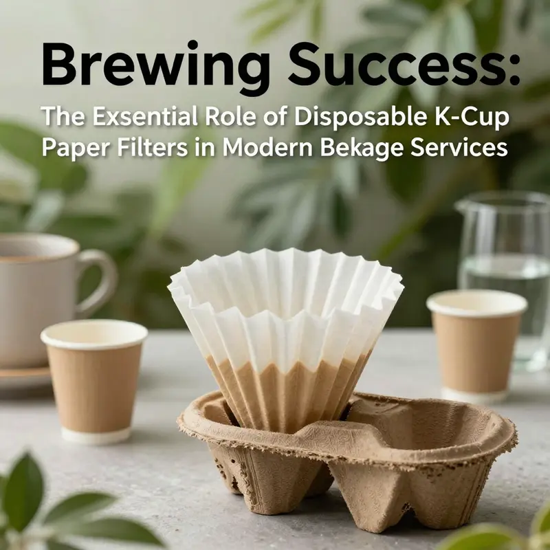 A barista skillfully brews coffee using disposable K-Cup paper filters, highlighting their role in enhancing flavor and cleanliness.