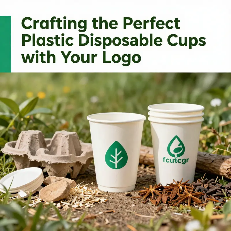 Demonstration of the hot stamping process for logo application on plastic disposable cups.