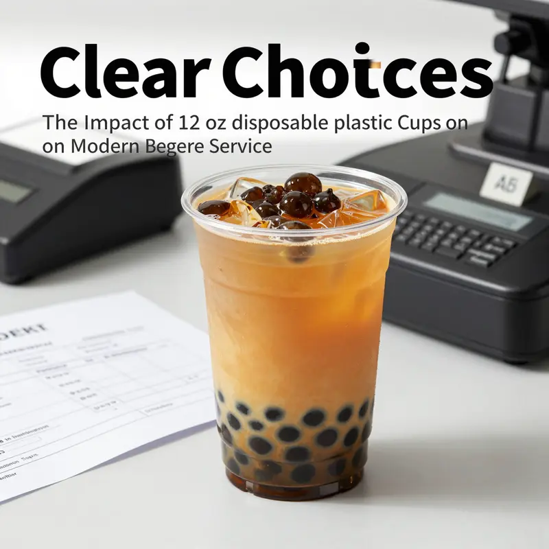 A clear plastic cup showcasing bubble tea in a business setting, highlighting economic considerations.