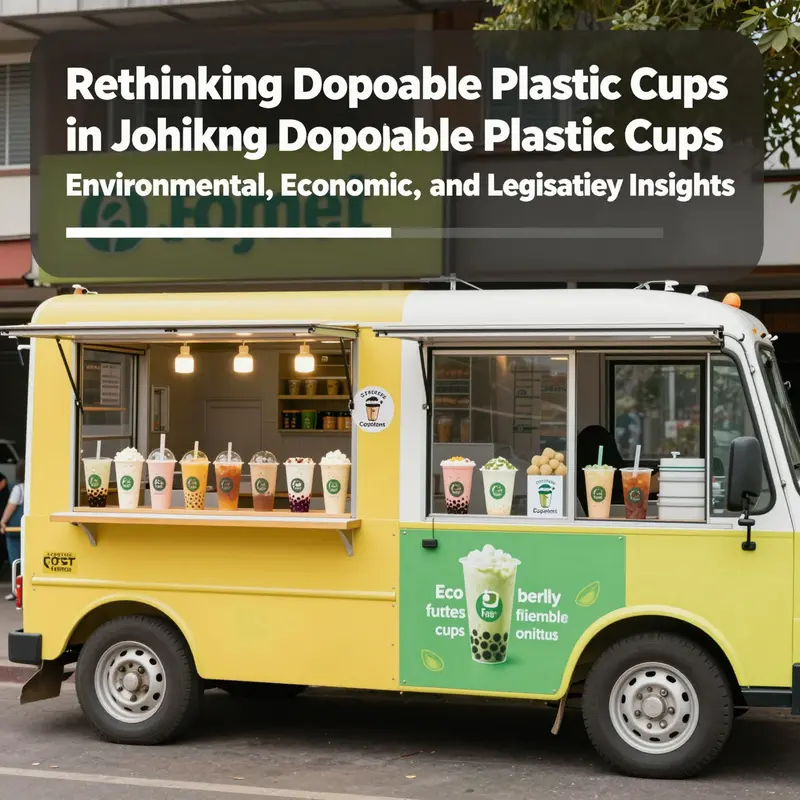 Discarded disposable plastic cups in Johannesburg’s urban environment highlight challenges to local ecosystems and waste management.