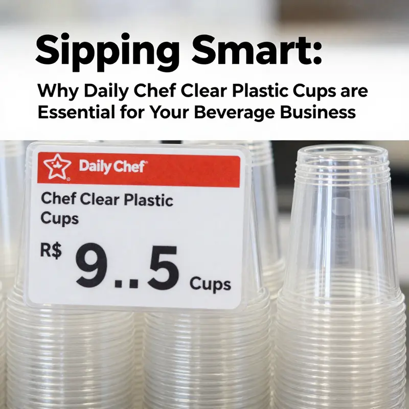 Versatile usage of Daily Chef Clear Plastic Cups at multiple beverage service scenarios.