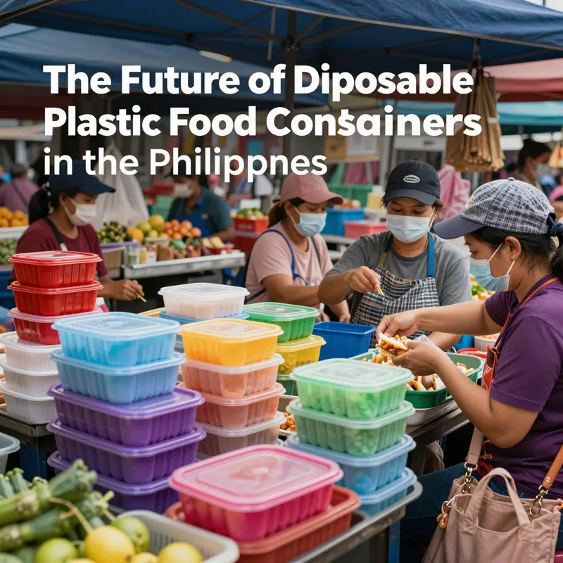 The vibrancy of Filipino food markets where disposable containers are a regular fixture in food service.