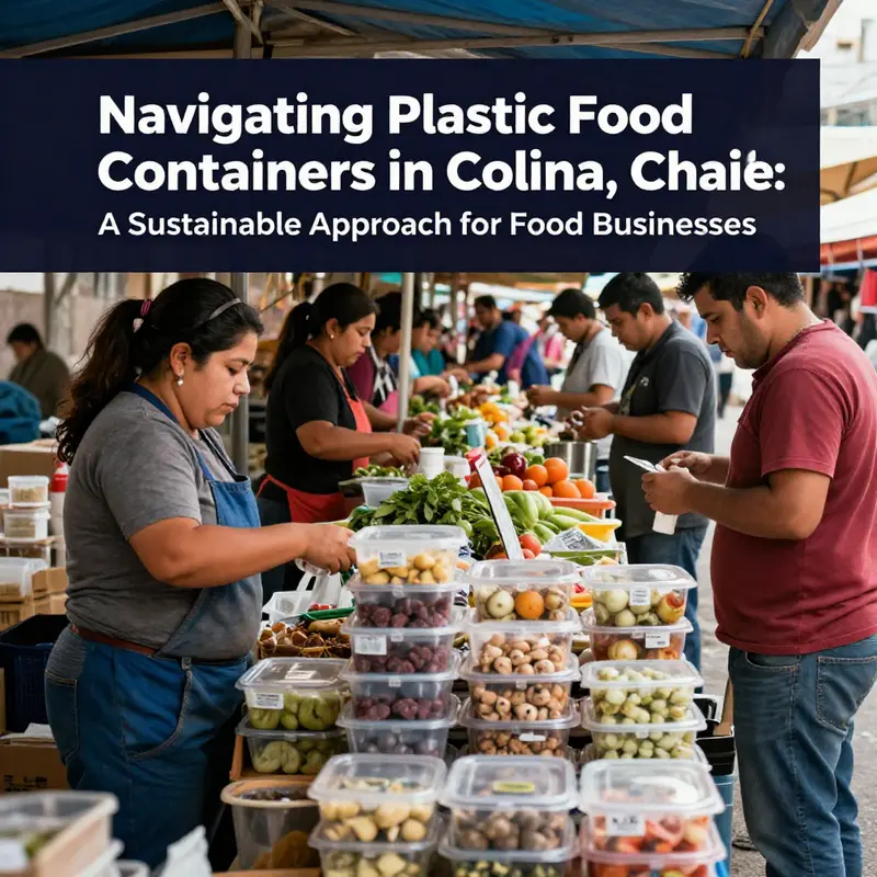 Eco-friendly plastic containers showcasing sustainable options for food packaging in Colina.