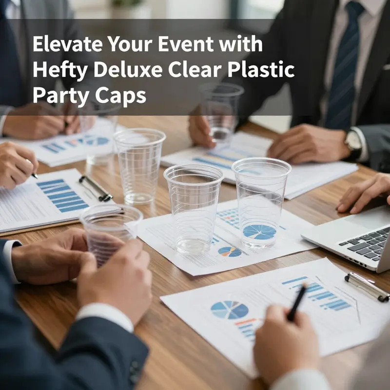 Hefty Deluxe Clear Plastic Party Cups in use at a wedding, enhancing the event’s aesthetic and functionality.