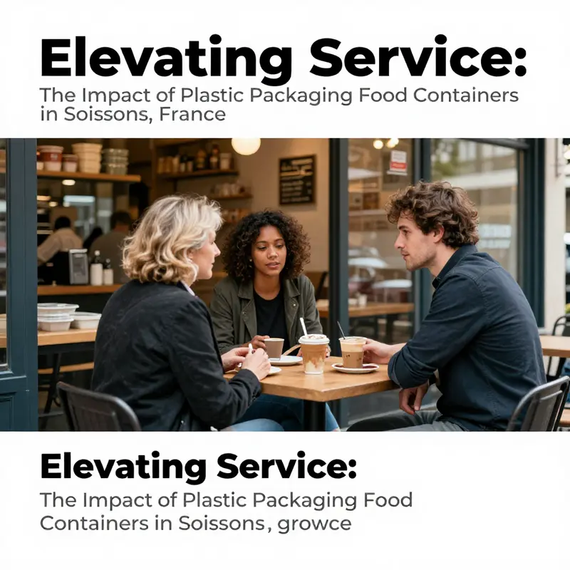 Plastic packaging trends observed in Soissons, highlighting diverse food service applications.