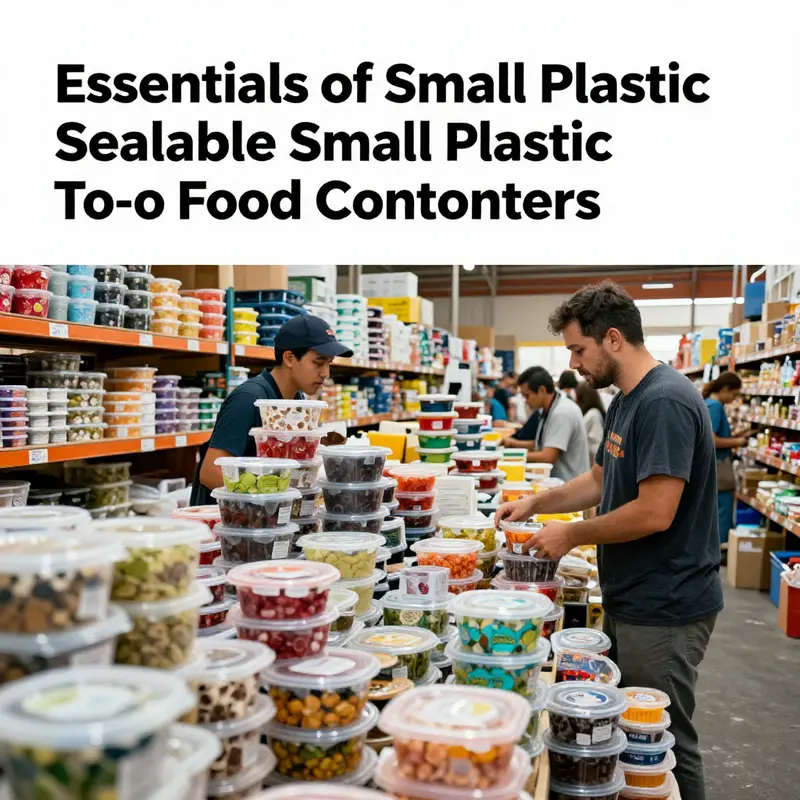 An array of small plastic sealable to-go food containers in diverse shapes and sizes.
