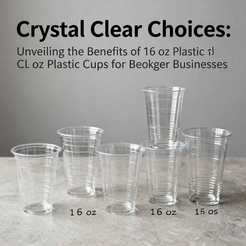 The stunning clarity and structural integrity of 16 oz plastic cups make them a preferred choice for beverages.