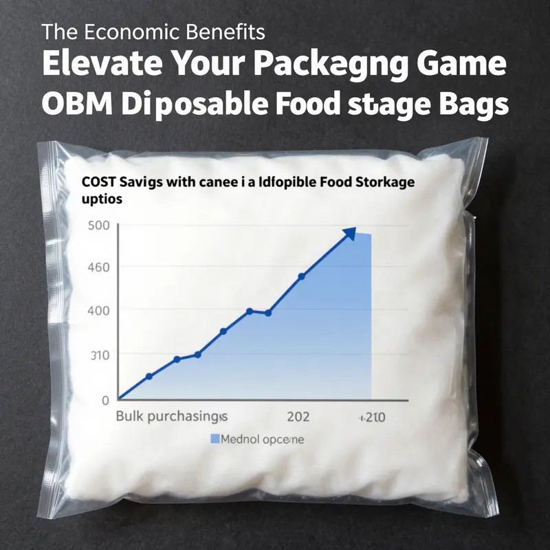 Various OEM disposable food storage bags demonstrating multiple design options and materials used.