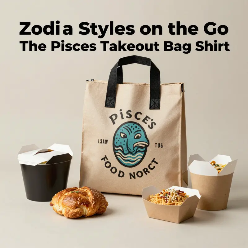 A trendy Pisces shirt showcasing the blend of astrological style and food culture.