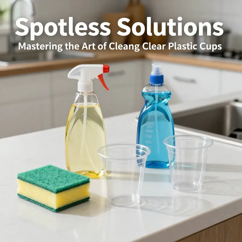 Rinsing clear plastic cups immediately after use promotes hygiene and ease of cleaning.