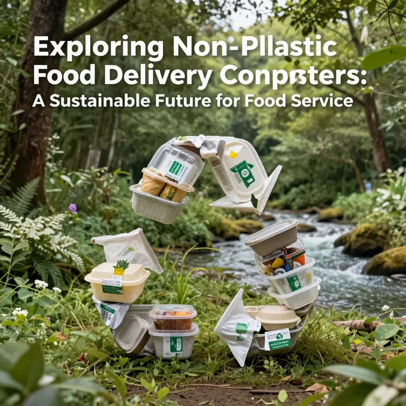 Non-plastic food containers filled with healthy meals, representing safer food choices.