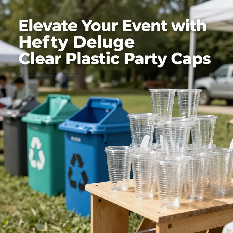 Hefty Deluxe Clear Plastic Party Cups in use at a wedding, enhancing the event’s aesthetic and functionality.