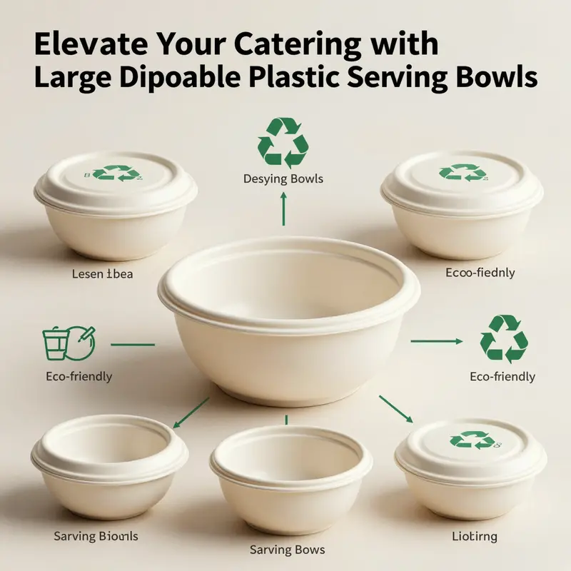 Innovative designs in disposable plastic serving bowls enhance catering versatility.