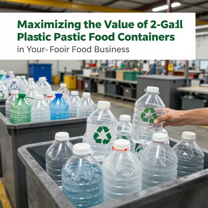 Various types and specifications of 2-gallon plastic food containers ideal for storing dry goods.