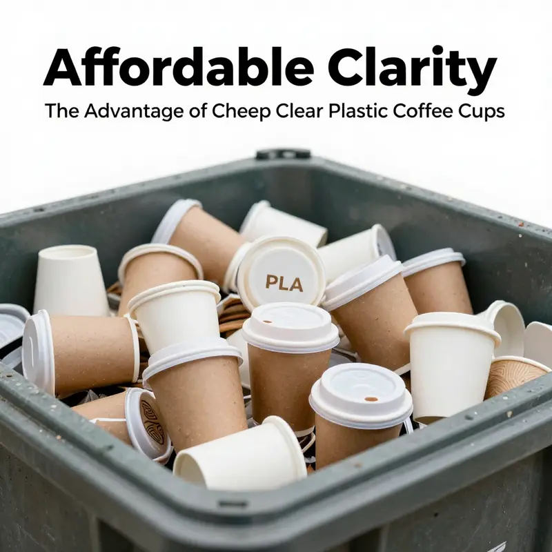 Versatile uses of cheap clear plastic coffee cups in various beverage services.