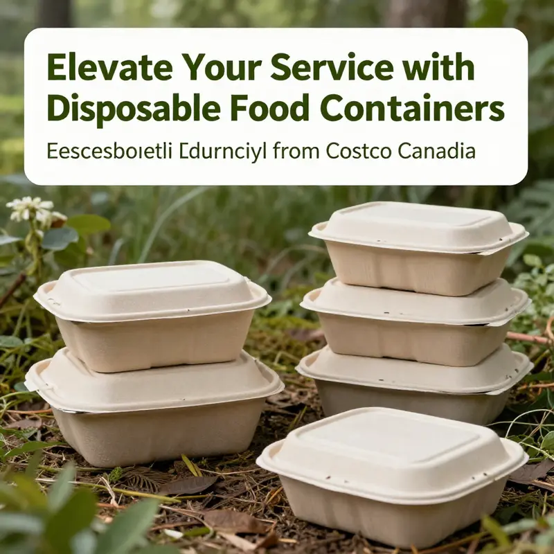 A variety of disposable food containers available at Costco Canada, suitable for multiple food service scenarios.