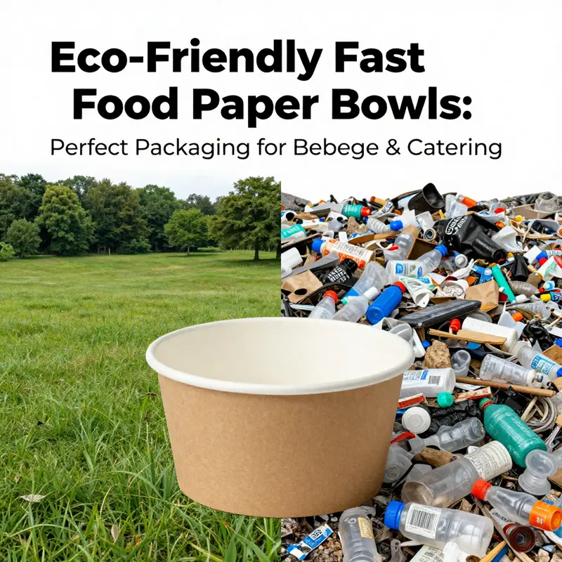 A variety of customized fast food paper bowls showcasing diverse designs, perfect for branding.