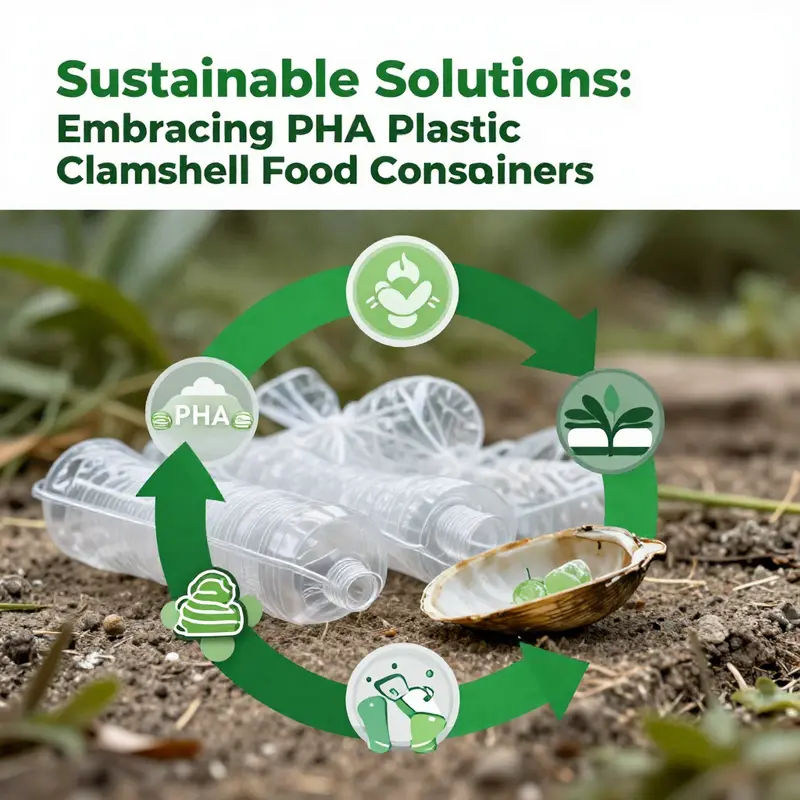 A variety of PHA plastic food containers showcasing the modern and appealing designs available for restaurant use.