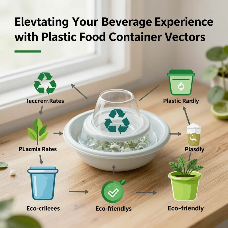 A diverse collection of vector-designed plastic food containers highlighting modern design techniques.